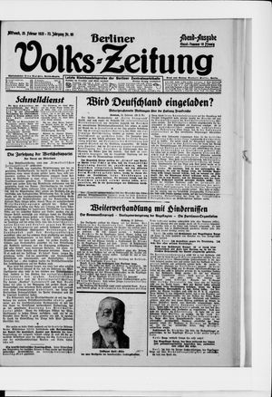 Berliner Volkszeitung vom 25.02.1925