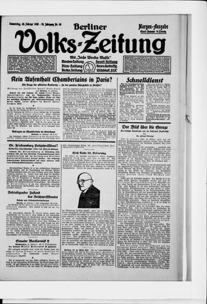 Berliner Volkszeitung vom 26.02.1925