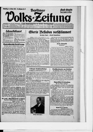 Berliner Volkszeitung vom 26.02.1925