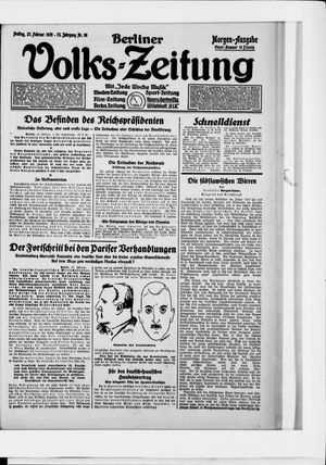 Berliner Volkszeitung vom 27.02.1925