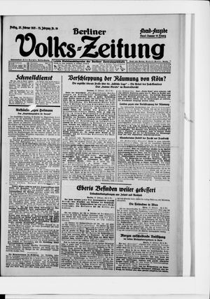 Berliner Volkszeitung vom 27.02.1925