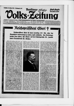 Berliner Volkszeitung vom 28.02.1925