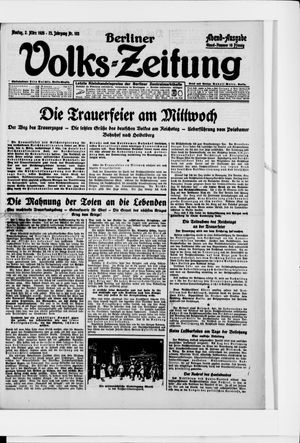 Berliner Volkszeitung on Mar 2, 1925