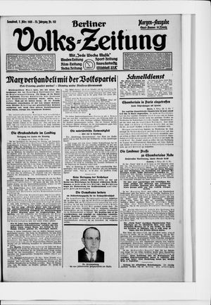 Berliner Volkszeitung on Mar 7, 1925