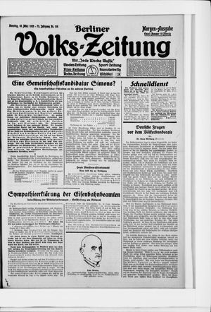 Berliner Volkszeitung on Mar 10, 1925
