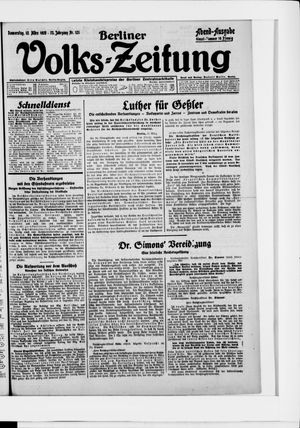 Berliner Volkszeitung vom 12.03.1925