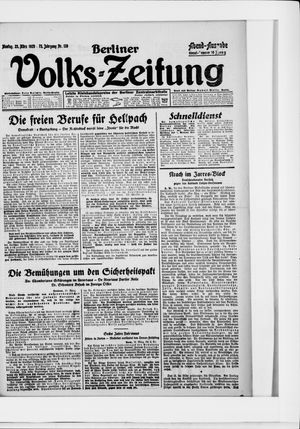 Berliner Volkszeitung vom 23.03.1925