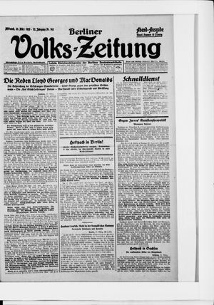 Berliner Volkszeitung vom 25.03.1925