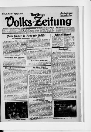 Berliner Volkszeitung vom 27.03.1925
