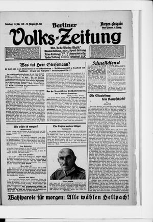 Berliner Volkszeitung vom 28.03.1925
