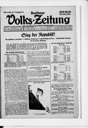 Berliner Volkszeitung on Mar 30, 1925