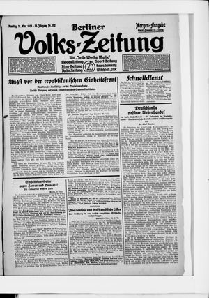 Berliner Volkszeitung on Mar 31, 1925