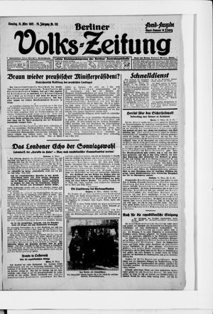 Berliner Volkszeitung vom 31.03.1925