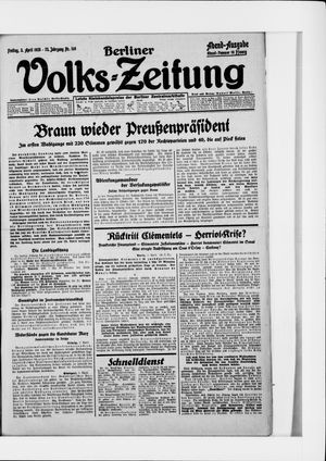 Berliner Volkszeitung on Apr 3, 1925