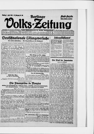 Berliner Volkszeitung vom 07.04.1925