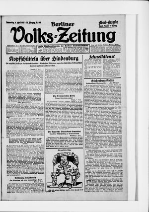 Berliner Volkszeitung on Apr 9, 1925