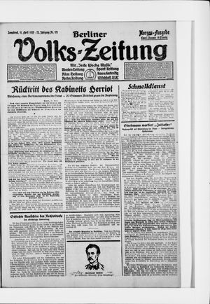 Berliner Volkszeitung vom 11.04.1925