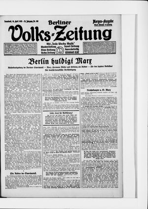 Berliner Volkszeitung on Apr 18, 1925