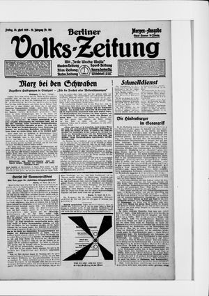 Berliner Volkszeitung vom 24.04.1925