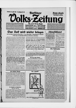 Berliner Volkszeitung vom 25.04.1925