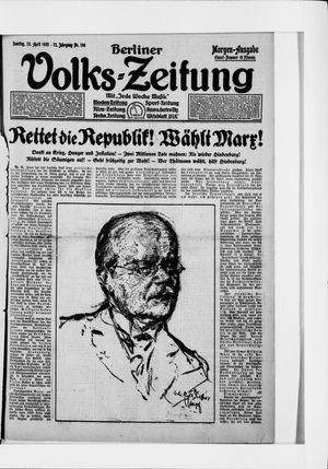 Berliner Volkszeitung vom 26.04.1925