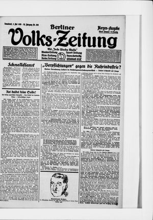 Berliner Volkszeitung on May 2, 1925