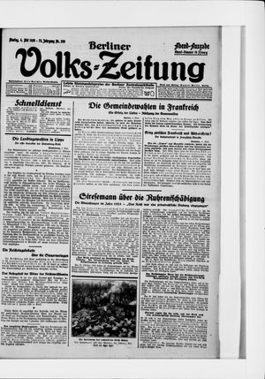 Berliner Volkszeitung vom 04.05.1925