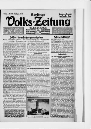 Berliner Volkszeitung vom 05.05.1925