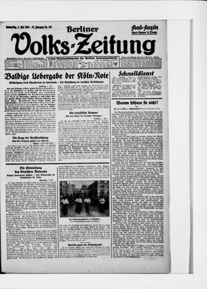 Berliner Volkszeitung vom 07.05.1925
