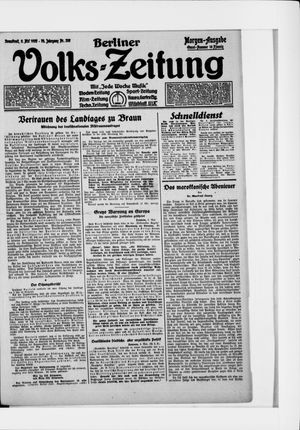 Berliner Volkszeitung vom 09.05.1925