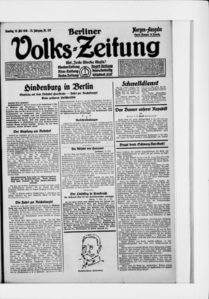 Berliner Volkszeitung vom 12.05.1925