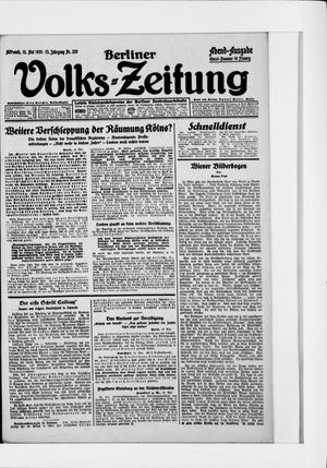 Berliner Volkszeitung on May 13, 1925