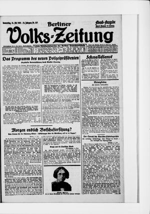 Berliner Volkszeitung vom 14.05.1925