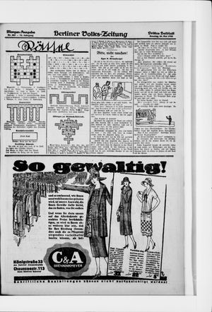Berliner Volkszeitung vom 24.05.1925
