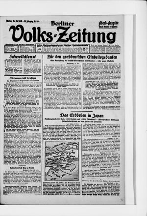 Berliner Volkszeitung vom 25.05.1925