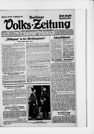 Berliner Volkszeitung vom 27.05.1925