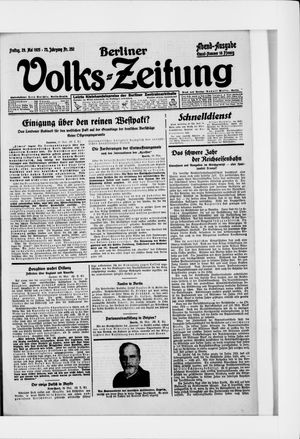 Berliner Volkszeitung vom 29.05.1925