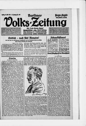 Berliner Volkszeitung vom 31.05.1925