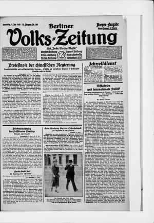 Berliner Volkszeitung vom 04.06.1925