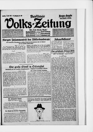 Berliner Volkszeitung on Jun 7, 1925