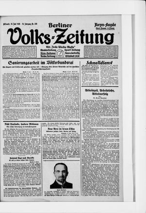 Berliner Volkszeitung vom 10.06.1925