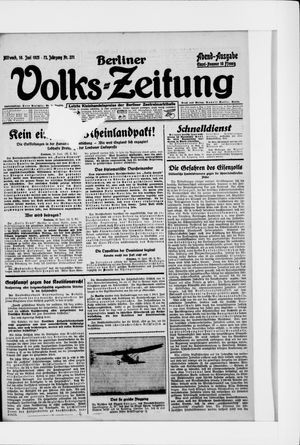 Berliner Volkszeitung vom 10.06.1925