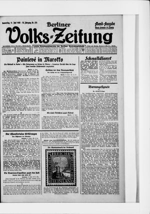 Berliner Volkszeitung vom 11.06.1925