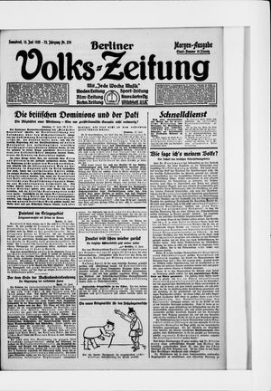 Berliner Volkszeitung vom 13.06.1925