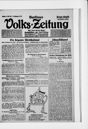 Berliner Volkszeitung on Jun 14, 1925