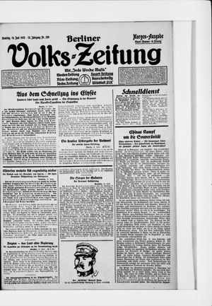 Berliner Volkszeitung vom 16.06.1925