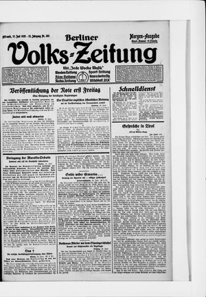 Berliner Volkszeitung vom 17.06.1925