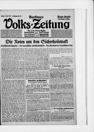 Berliner Volkszeitung vom 19.06.1925