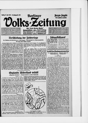 Berliner Volkszeitung vom 21.06.1925