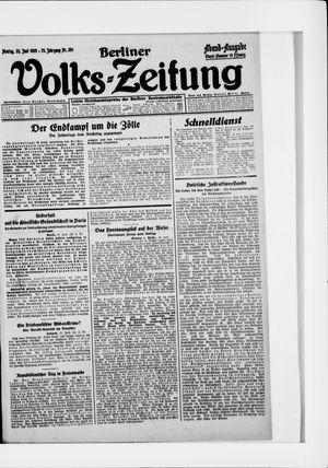 Berliner Volkszeitung vom 22.06.1925